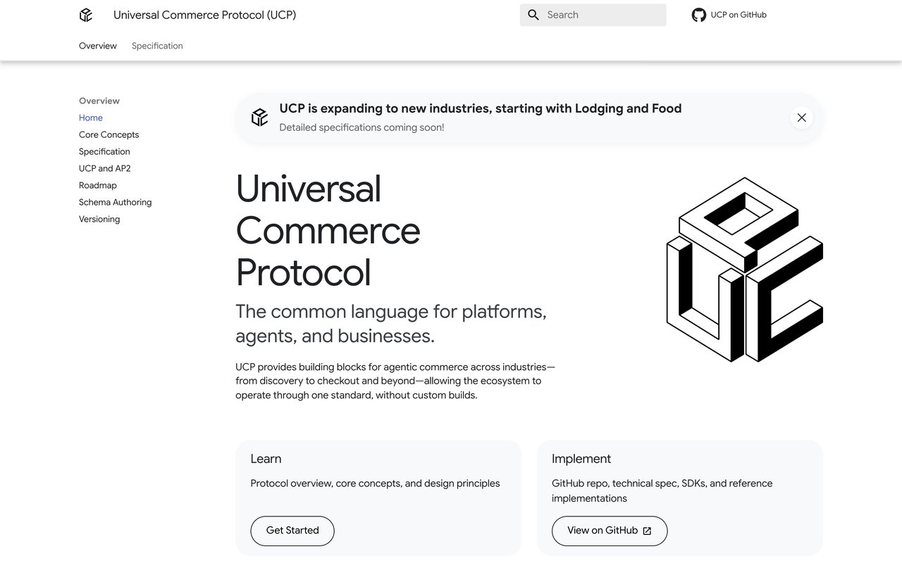 Universal Commerce Protocol — agentic commerce 的通用语言